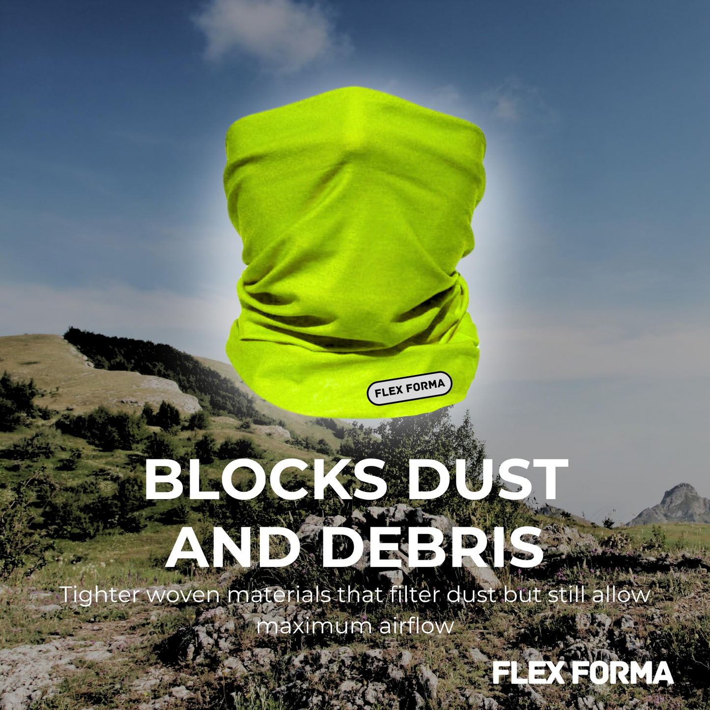 Vibrant Cooling Neck Gaiter (Yellow Green)