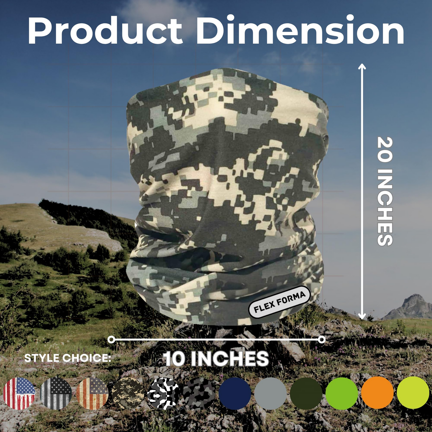 Camo Cooling Neck Gaiter (Green)