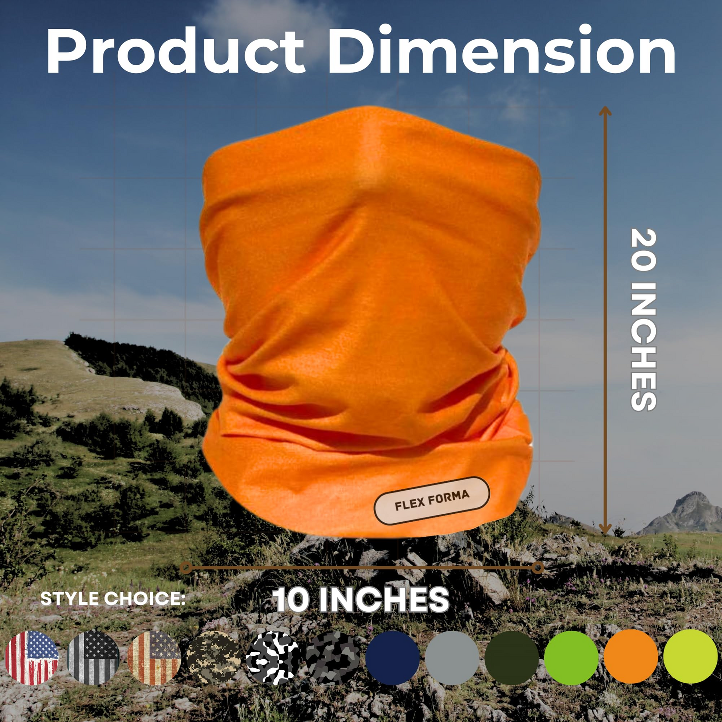 Vibrant Cooling Neck Gaiter (Orange)