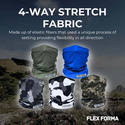 5Pack Dust Blocking Neck Gaiters (Camo+Plain)