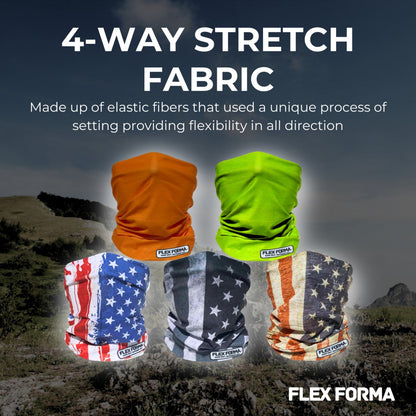 5Pack Dust Blocking Neck Gaiters (Patriotic+Solid)