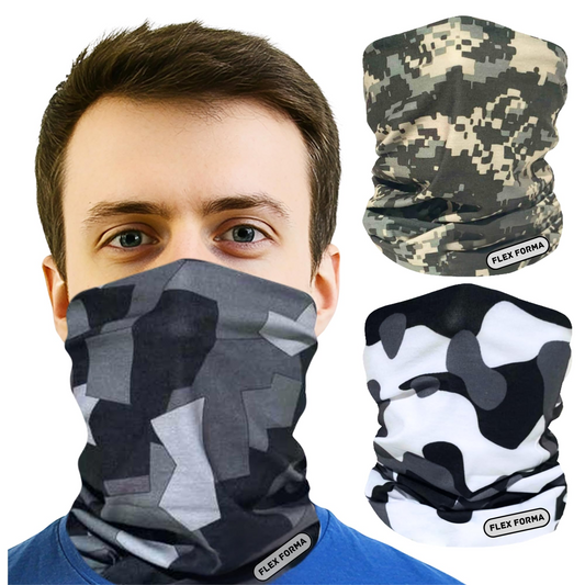 3Pack Multipurpose Neck Gaiters (Camo)