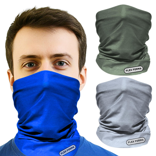 3Pack Multipurpose Neck Gaiters (Plain Colors)