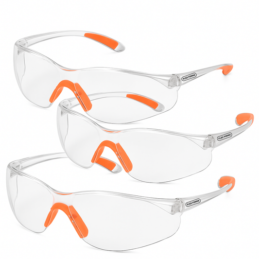 3 Pack Clear Safety Glasses – Anti-Fog, Anti-Scratch, Impact-Resistant Protective Eyewear