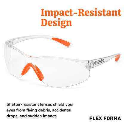 3 Pack Clear Safety Glasses – Anti-Fog, Anti-Scratch, Impact-Resistant Protective Eyewear