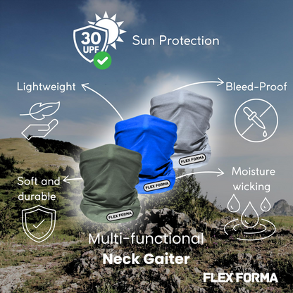 3Pack Multipurpose Neck Gaiters (Plain Colors)