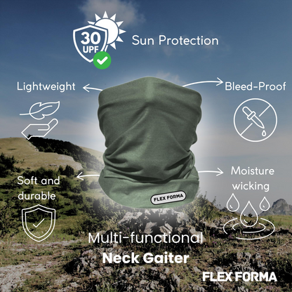 Plain Color Cooling Neck Gaiter (Dark Green)