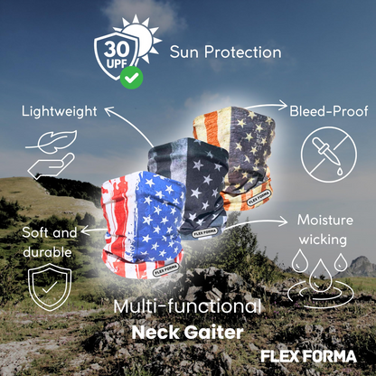 3Pack Multipurpose Neck Gaiters (Patriotic)