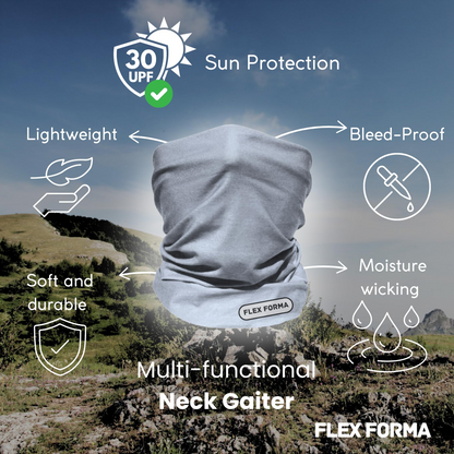 Plain Color Cooling Neck Gaiter (Gray)