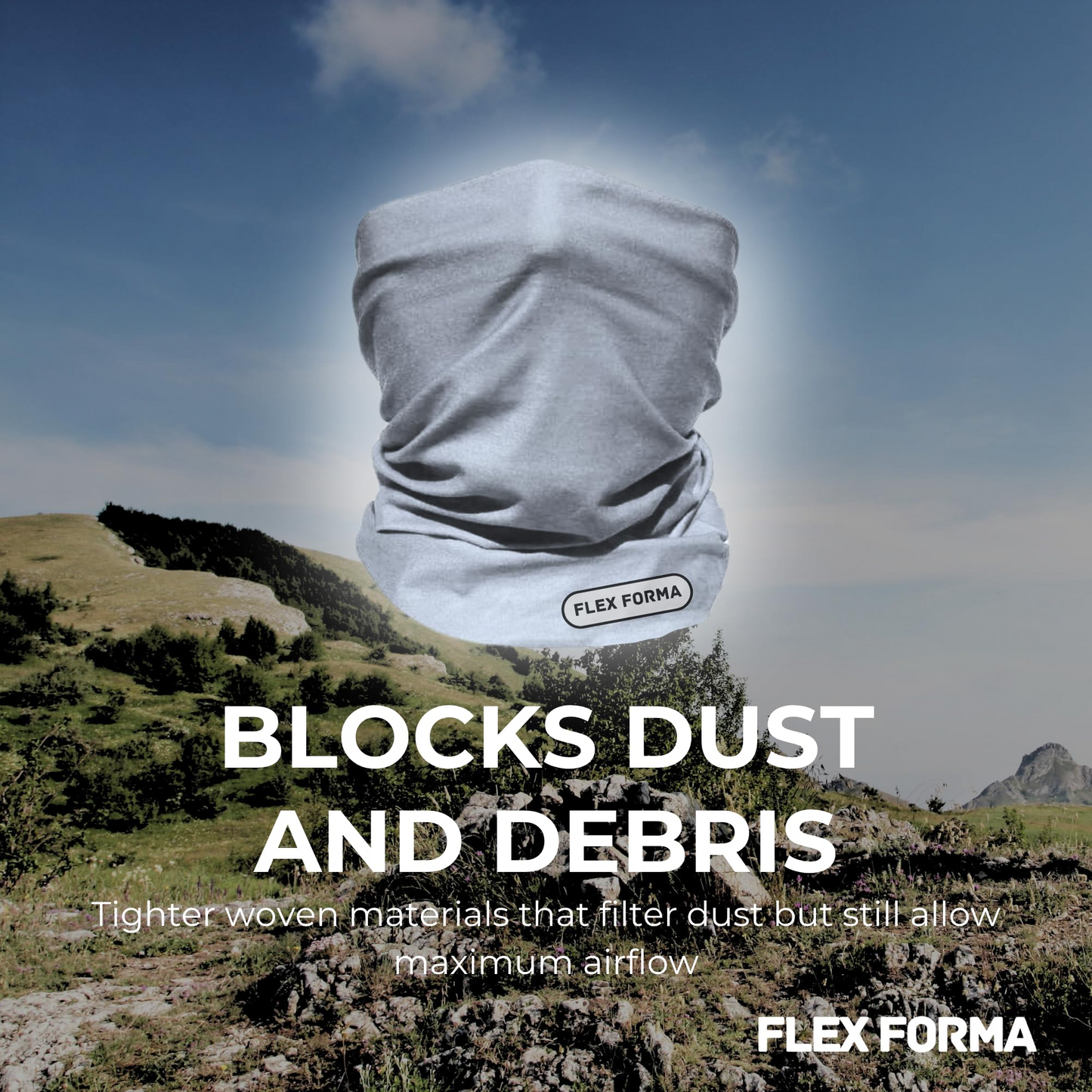 Plain Color Cooling Neck Gaiter (Gray)