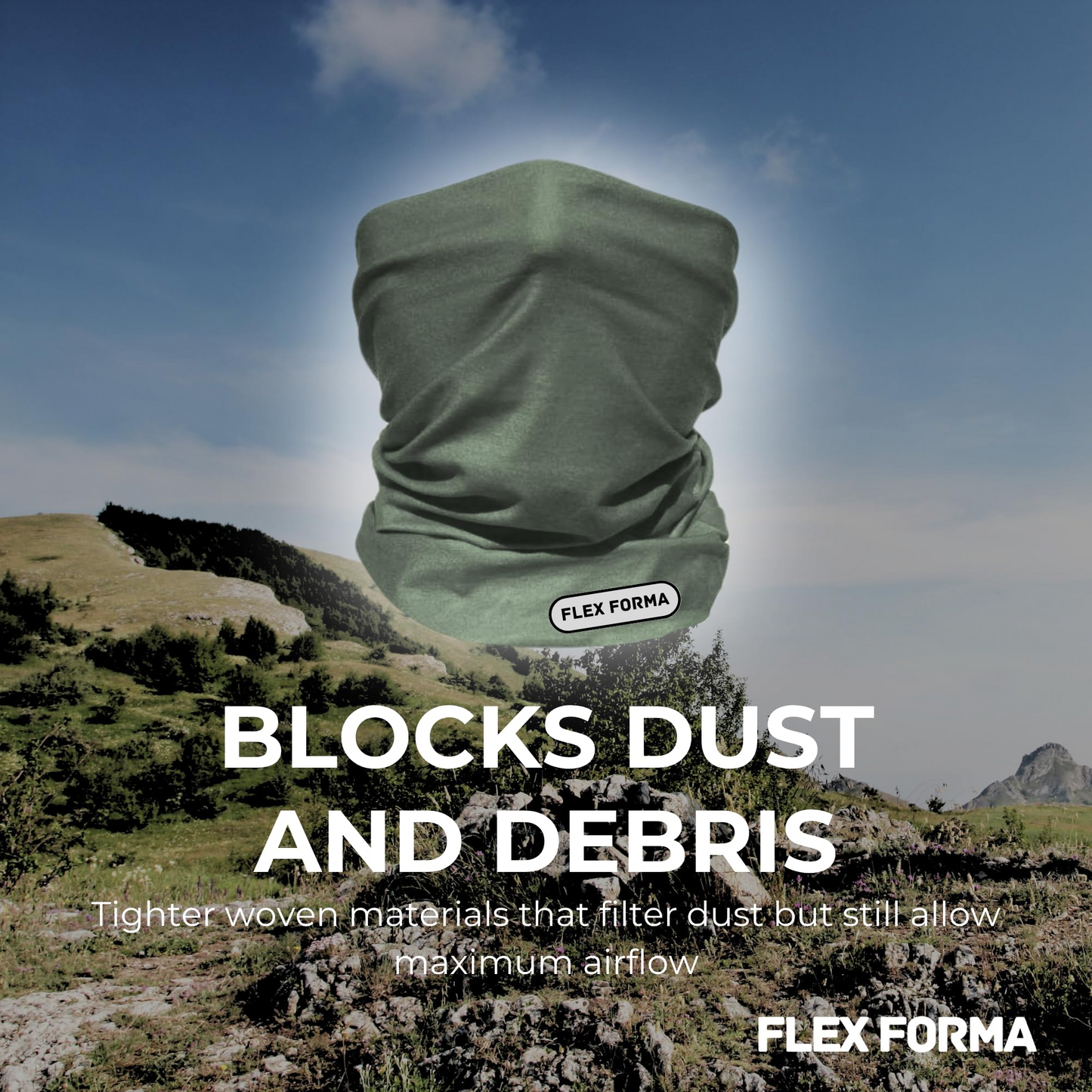 Plain Color Cooling Neck Gaiter (Dark Green)