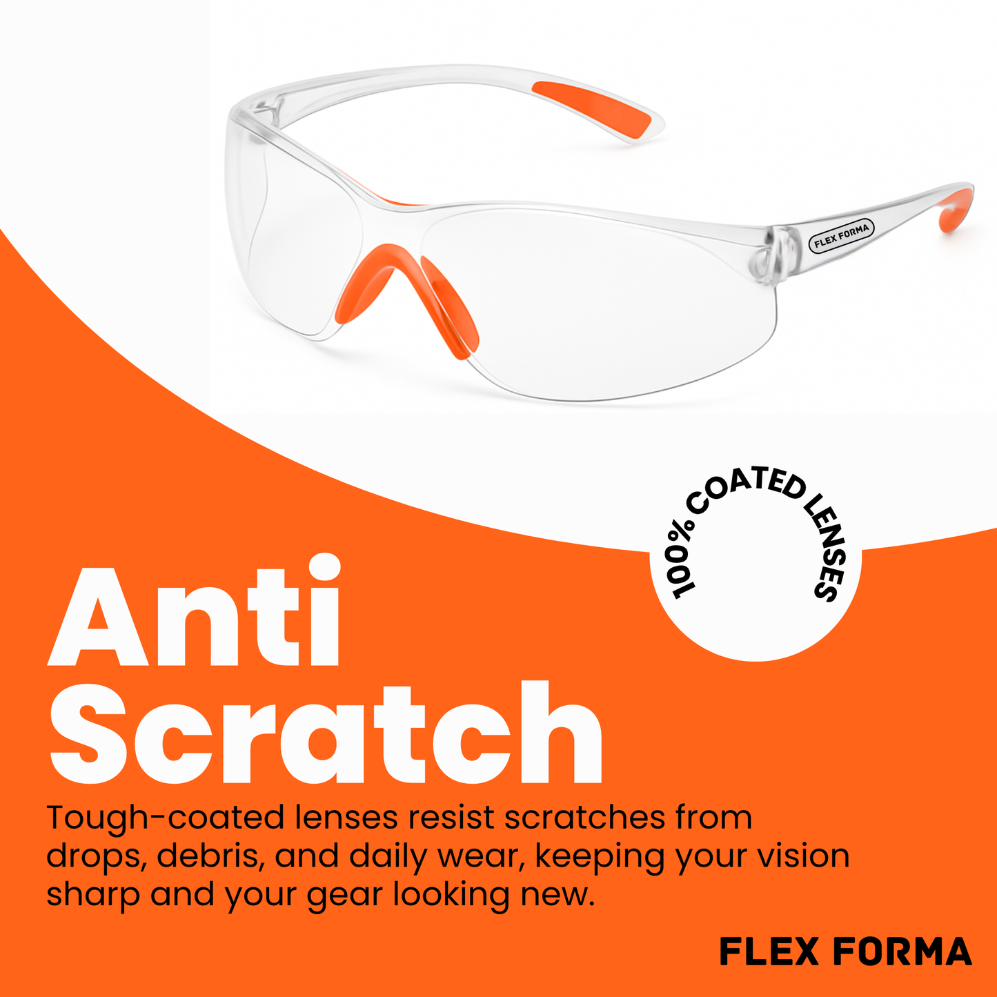 3 Pack Clear Safety Glasses – Anti-Fog, Anti-Scratch, Impact-Resistant Protective Eyewear
