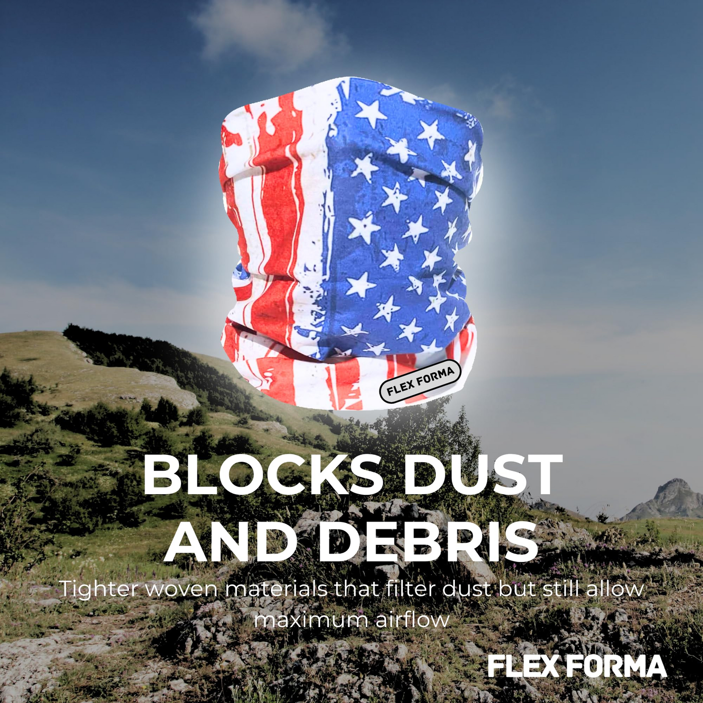 Patriotic Cooling Neck Gaiter (Red)