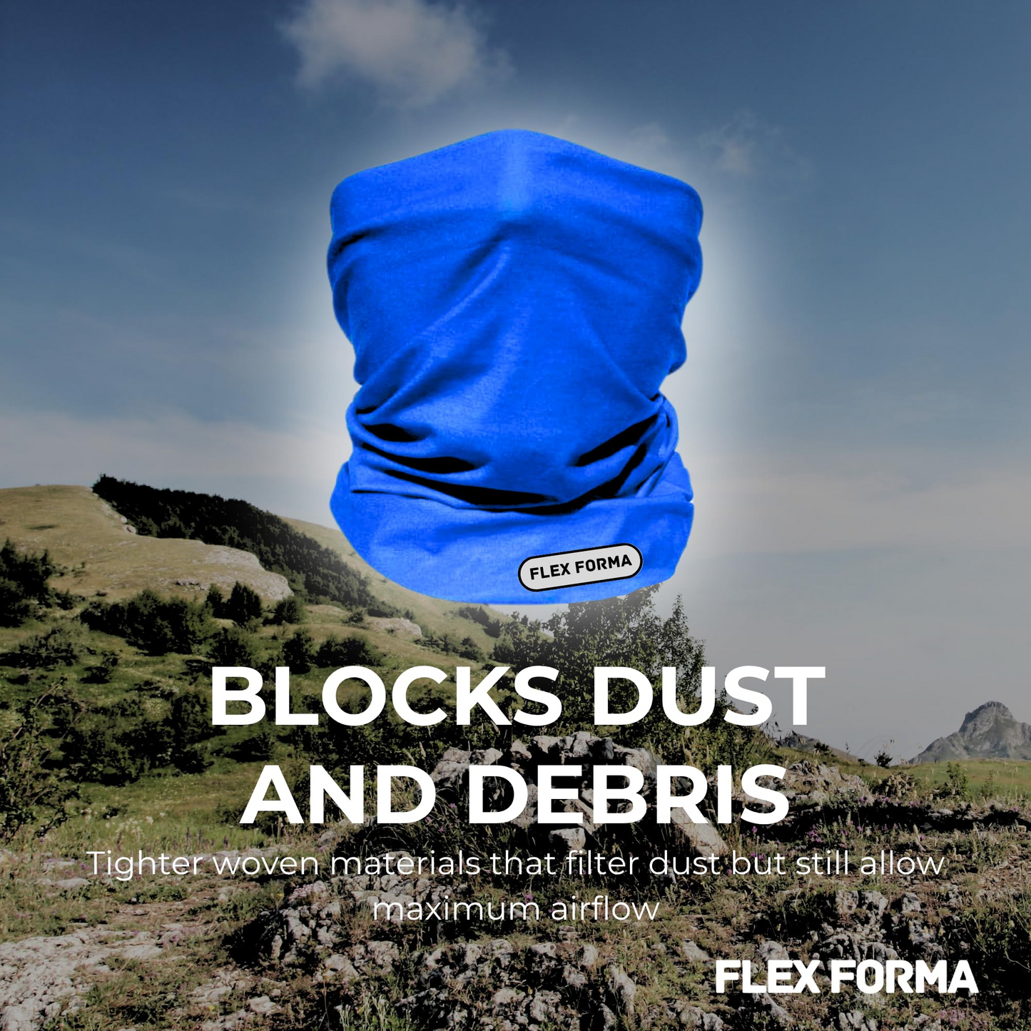 Plain Color Cooling Neck Gaiter (Navy Blue)