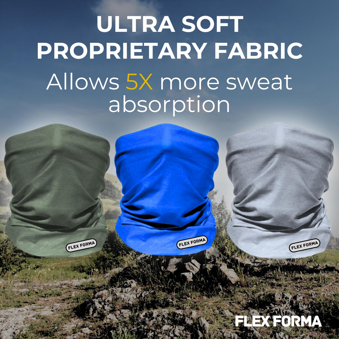 3Pack Multipurpose Neck Gaiters (Plain Colors)