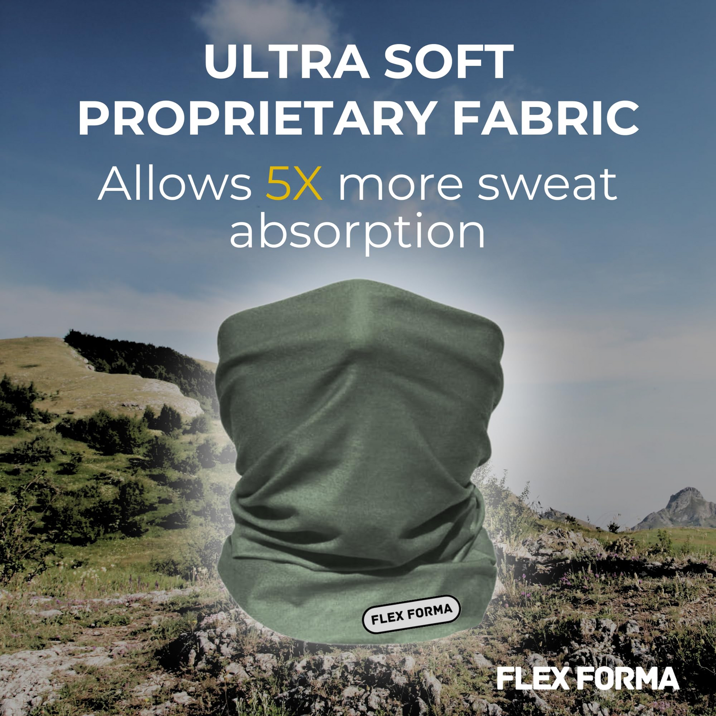Plain Color Cooling Neck Gaiter (Dark Green)