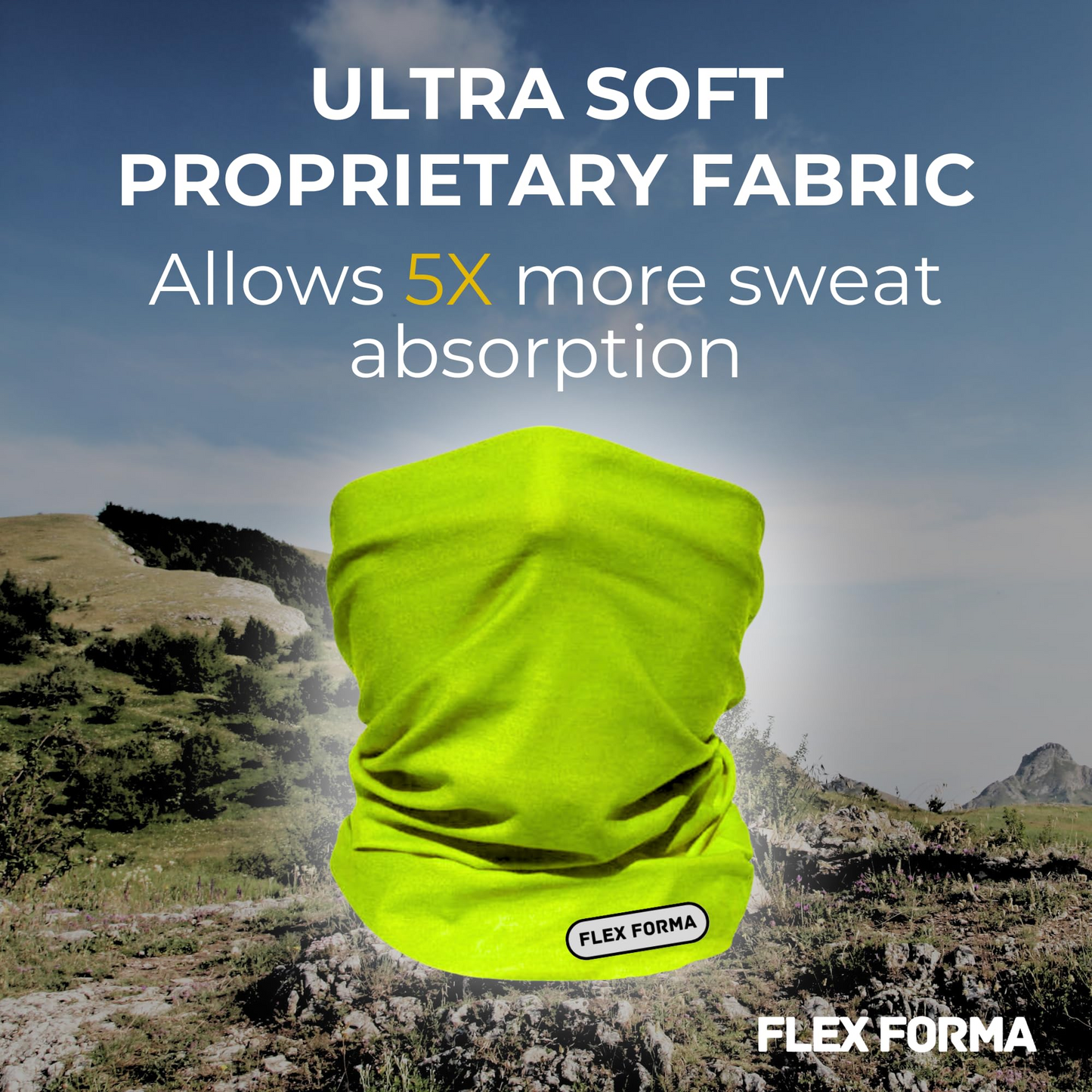 Vibrant Cooling Neck Gaiter (Yellow Green)