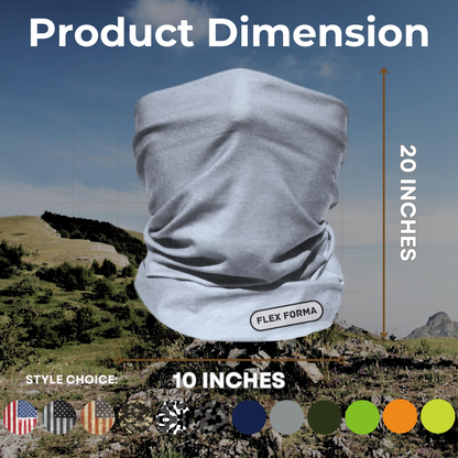 Plain Color Cooling Neck Gaiter (Gray)