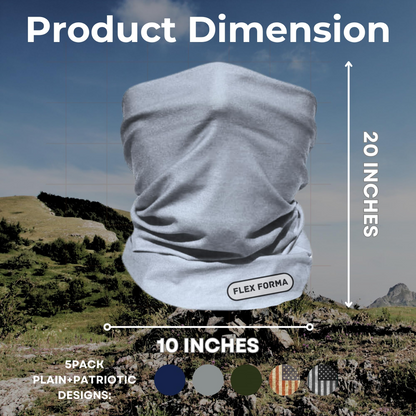 5Pack Dust Blocking Neck Gaiters (Plain+Patriotic)