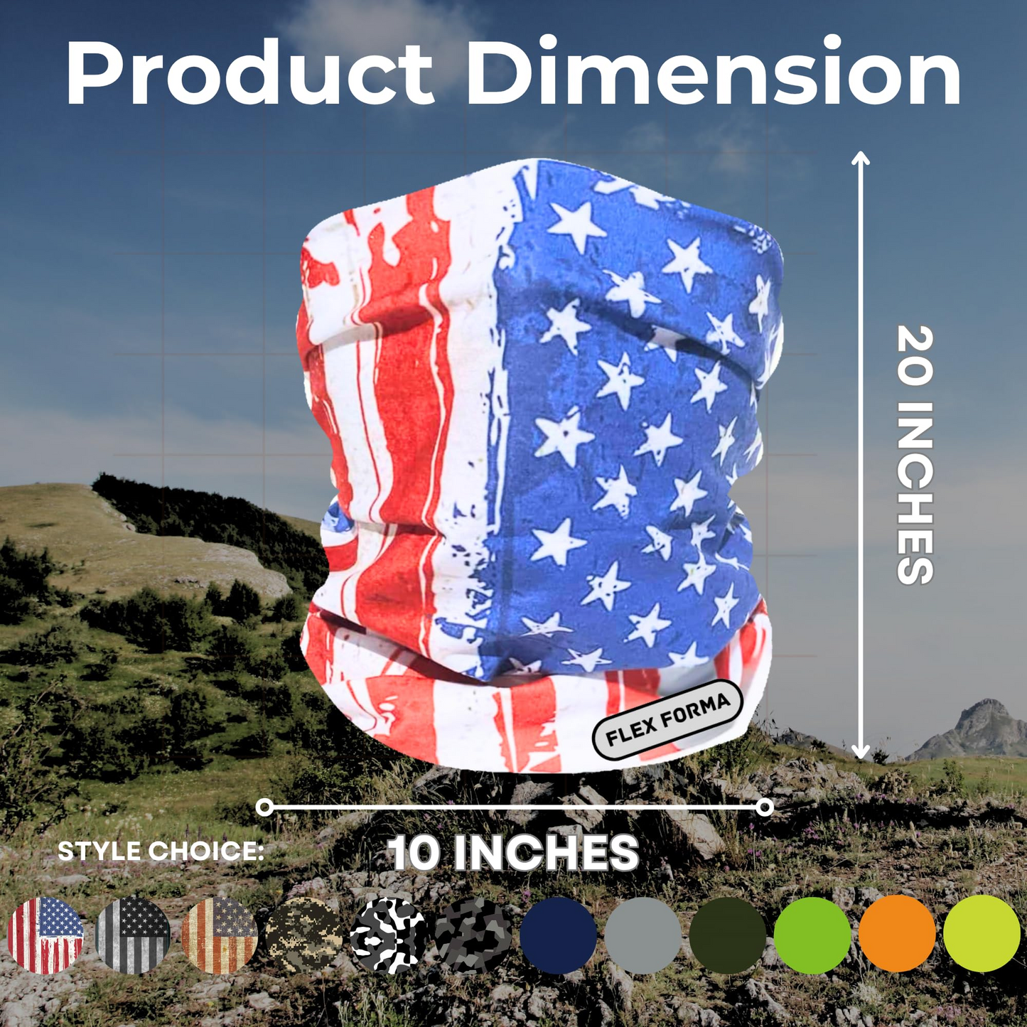 Patriotic Cooling Neck Gaiter (Red)