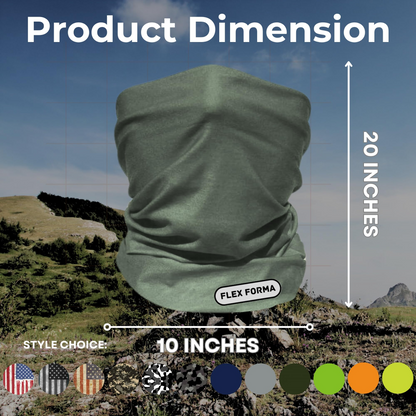 Plain Color Cooling Neck Gaiter (Dark Green)