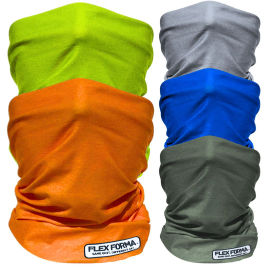 5Pack Dust Blocking Neck Gaiters (Plain+Solid)