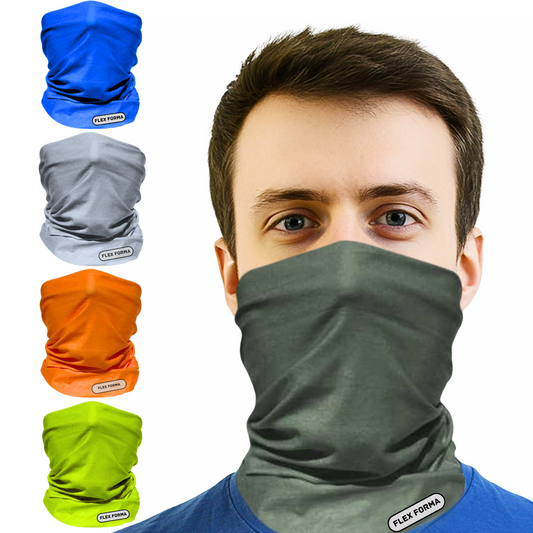 5Pack Dust Blocking Neck Gaiters (Plain+Solid)
